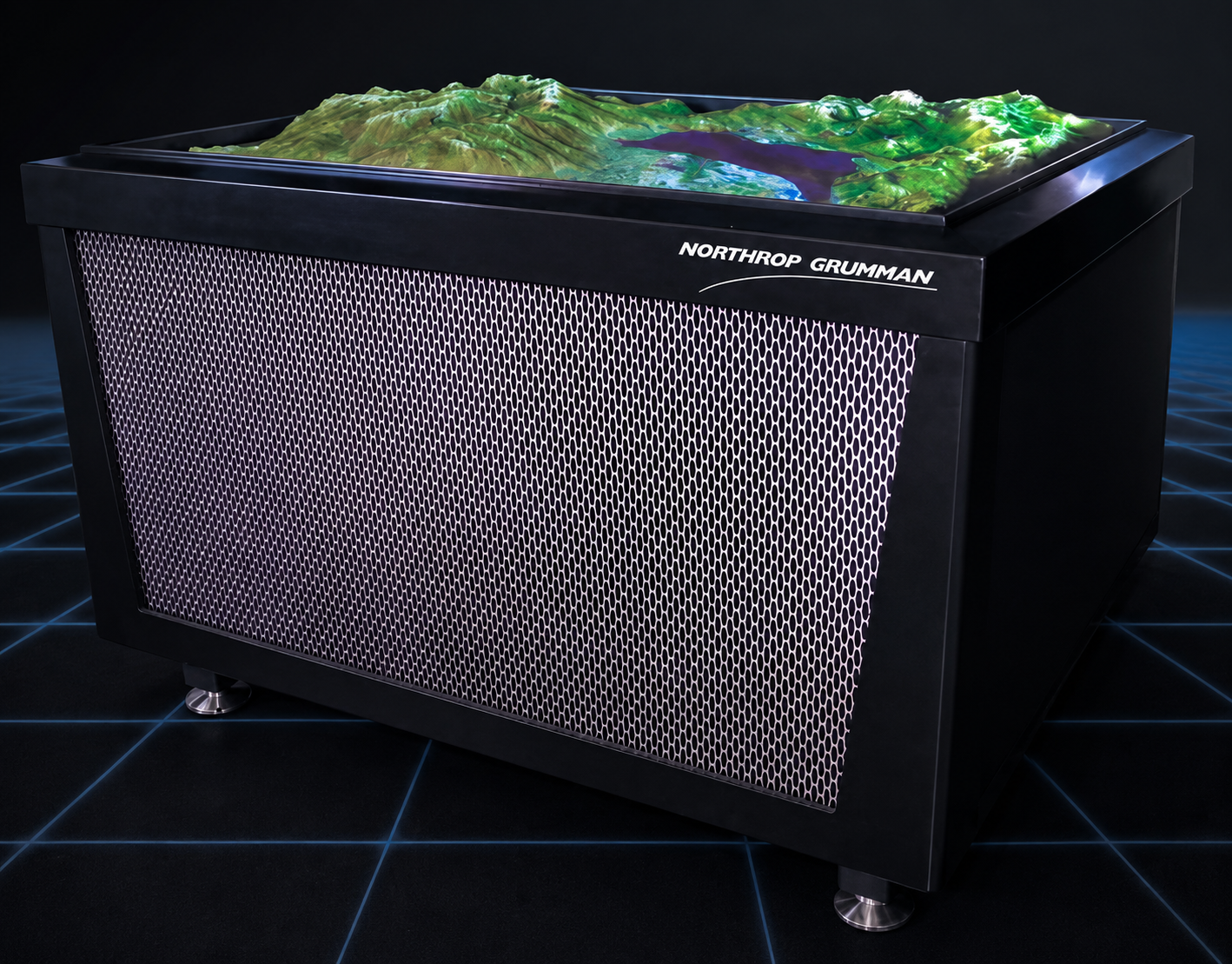 2.5D terrain table — pin-grid elevation and tactile map exploration